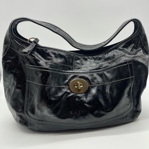 Vintage patent leather coach handbag